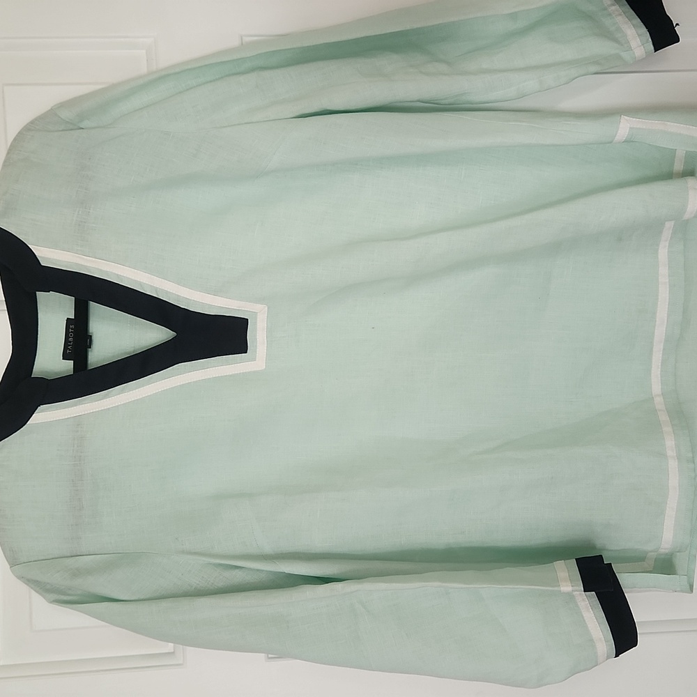 Linen light blue Talbots tunic